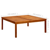 NNEVL Garden Coffee Table 110x110x45 cm Solid Acacia Wood