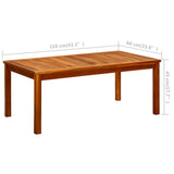 NNEVL Garden Coffee Table 110x60x45 cm Solid Acacia Wood