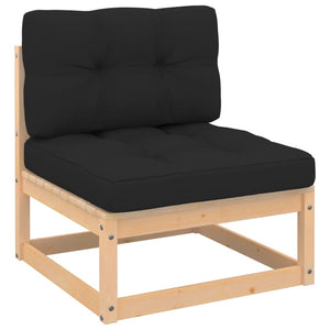 NNEVL Garden Middle Sofa with Cushions Solid Pinewood