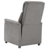 NNEVL Electric Recliner Light Grey Faux Suede Leather