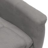 NNEVL Electric Recliner Light Grey Faux Suede Leather