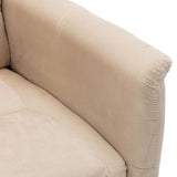 NNEVL Electric Recliner Cream Faux Suede Leather