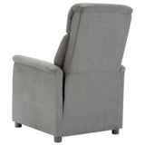 NNEVL Electric Massage Recliner Light Grey Faux Suede Leather