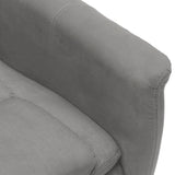 NNEVL Electric Massage Recliner Light Grey Faux Suede Leather