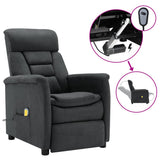 NNEVL Electric Massage Recliner Dark Grey Faux Suede Leather