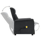 NNEVL Electric Massage Recliner Dark Grey Faux Suede Leather