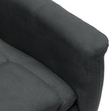 NNEVL Electric Massage Recliner Dark Grey Faux Suede Leather