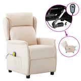 NNEVL Electric Massage Recliner Cream Fabric