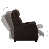 NNEVL Electric Recliner Chair Dark Brown Fabric