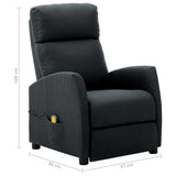 NNEVL Electric Massage Reclining Chair Dark Grey Fabric
