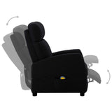 NNEVL Electric Massage Reclining Chair Black Fabric