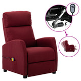 NNEVL Electric Massage Reclining Chair Wine Red Fabric