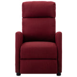 NNEVL Electric Massage Reclining Chair Wine Red Fabric