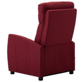 NNEVL Electric Massage Reclining Chair Wine Red Fabric