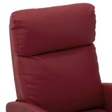 NNEVL Electric Reclining Chair Wine Red Faux Leather