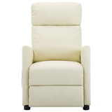 NNEVL Electric Massage Reclining Chair Cream Faux Leather