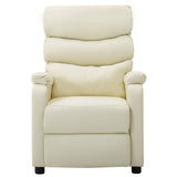 NNEVL Electric Reclining Chair Cream Faux Leather