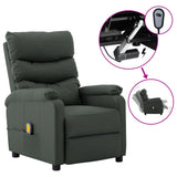 NNEVL Electric Massage Reclining Chair Grey Faux Leather