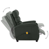 NNEVL Electric Massage Reclining Chair Grey Faux Leather