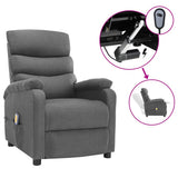 NNEVL Electric Massage Recliner Light Grey Fabric