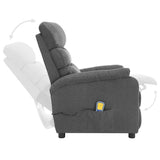 NNEVL Electric Massage Recliner Light Grey Fabric
