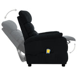 NNEVL Electric Massage Recliner Black Fabric