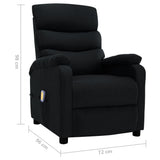 NNEVL Electric Massage Recliner Black Fabric