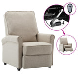 NNEVL Electric TV Recliner Chair Cream Fabric