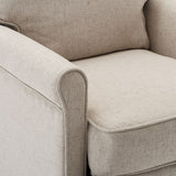 NNEVL Electric TV Recliner Chair Cream Fabric
