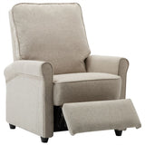 NNEVL Electric TV Recliner Chair Cream Fabric