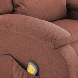 NNEVL Electric Massage Recliner Brown Fabric