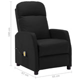 NNEVL Electric Massage Reclining Chair Black Faux Leather