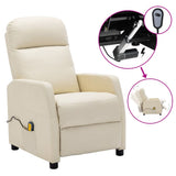 NNEVL Electric Massage Reclining Chair Cream White Faux Leather