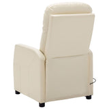 NNEVL Electric Massage Reclining Chair Cream White Faux Leather