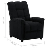 NNEVL Electric Recliner Black Fabric