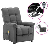 NNEVL Electric Massage Recliner Light Grey Fabric