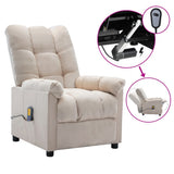 NNEVL Electric Massage Recliner Cream Fabric
