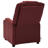NNEVL Electric Massage Reclining Chair Wine Red Faux Leather