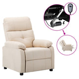 NNEVL Electric Recliner Chair Cream Fabric