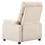 NNEVL Electric Recliner Chair Cream Fabric