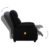 NNEVL Electric Massage Recliner Chair Black Fabric