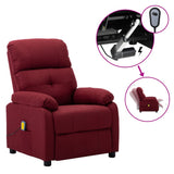 NNEVL Electric Massage Recliner Chair Wine Red Fabric