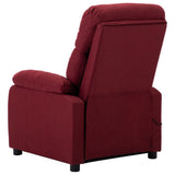 NNEVL Electric Massage Recliner Chair Wine Red Fabric