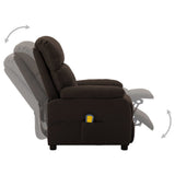 NNEVL Electric Massage Recliner Chair Dark Brown Fabric