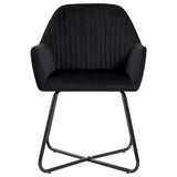 NNEVL Dining Chairs 2 pcs Black Velvet
