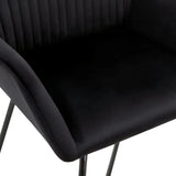 NNEVL Dining Chairs 2 pcs Black Velvet