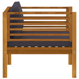 NNEVL Garden Chair with Dark Grey Cushions Solid Acacia Wood