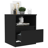 NNEVL Bed Cabinet Black 40x40x50 cm Chipboard