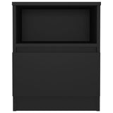 NNEVL Bed Cabinet Black 40x40x50 cm Chipboard