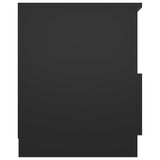 NNEVL Bed Cabinet Black 40x40x50 cm Chipboard